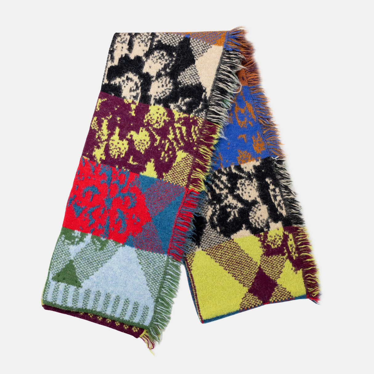 Dries Van Noten LONG WOOL SCARF, Light Blue