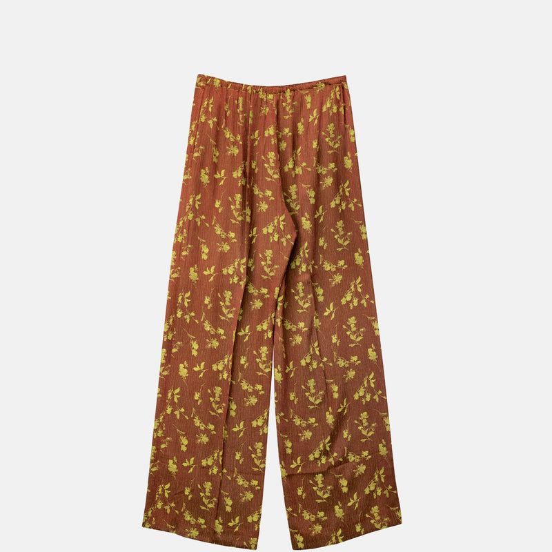 Dries Van Noten ELASTICATED JACQUARD PANTS, Rust
