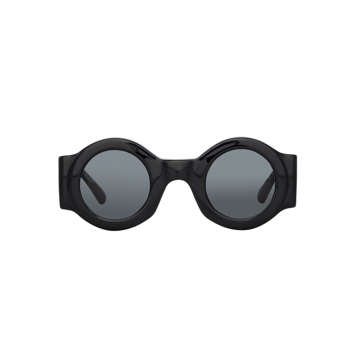 Linda Farrow X Dries Van Noten ROUND SUNGLASSES, Black