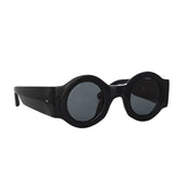 Linda Farrow X Dries Van Noten ROUND SUNGLASSES, Black