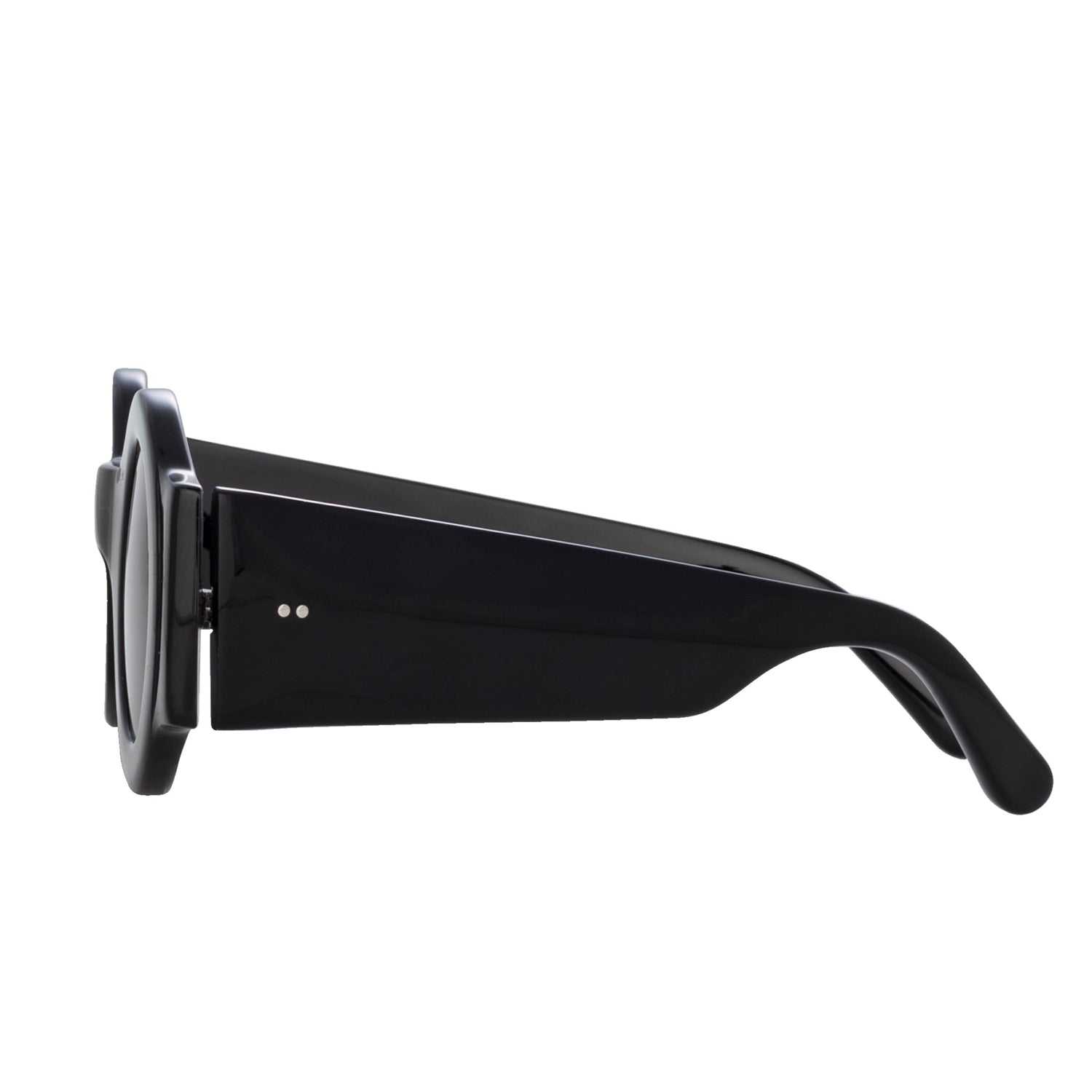 Linda Farrow X Dries Van Noten ROUND SUNGLASSES, Black – Beamhill