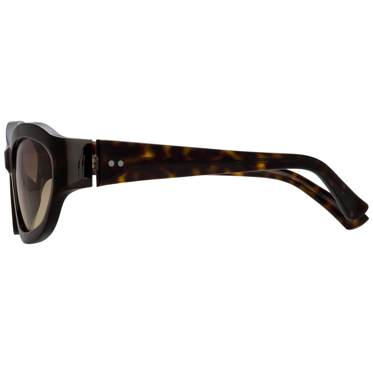 Linda Farrow X Dries Van Noten WRAP SUNGLASSES, Dark Tortoiseshell