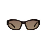 Linda Farrow X Dries Van Noten WRAP SUNGLASSES, Dark Tortoiseshell