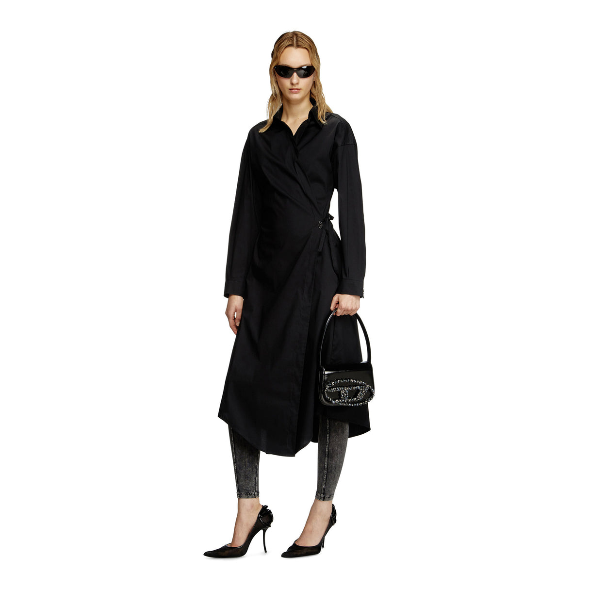 Diesel D-ELPHI-LONG DRESS, Black