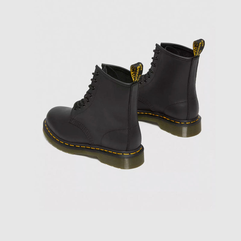 Dr. Martens 1460 GREASY LEATHER LACE UP BOOTS, Black