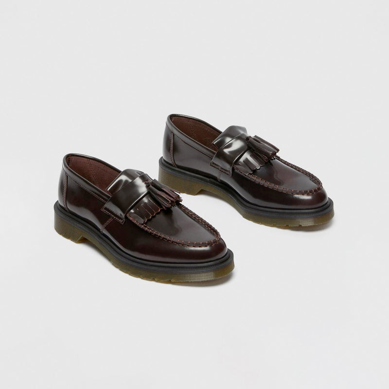 Dr. Martens ADRIAN ARCADIA LEATHER TASSEL LOAFER, Cherry Red