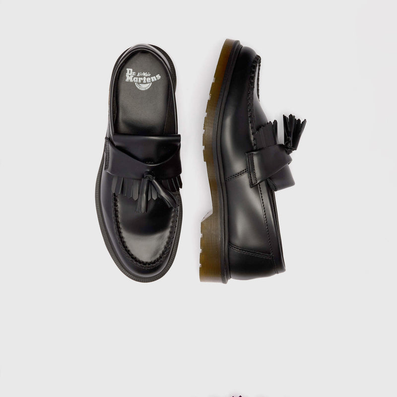 Dr. Martens ADRIAN SMOOTH LEATHER TASSEL LOAFER, Black