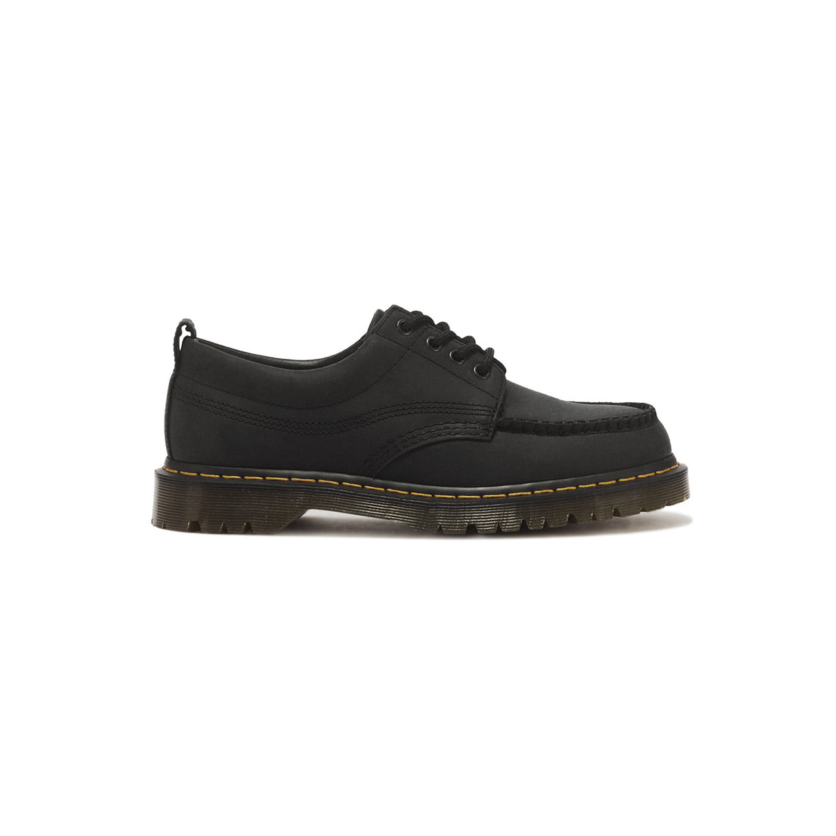 Dr. Martens LOWELL 4 EYE CRAZY HORSE LEATHER MOC TOE, Black