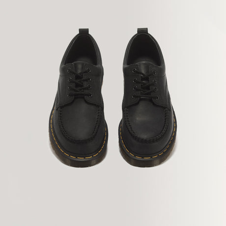 Dr. Martens LOWELL 4 EYE CRAZY HORSE LEATHER MOC TOE, Black