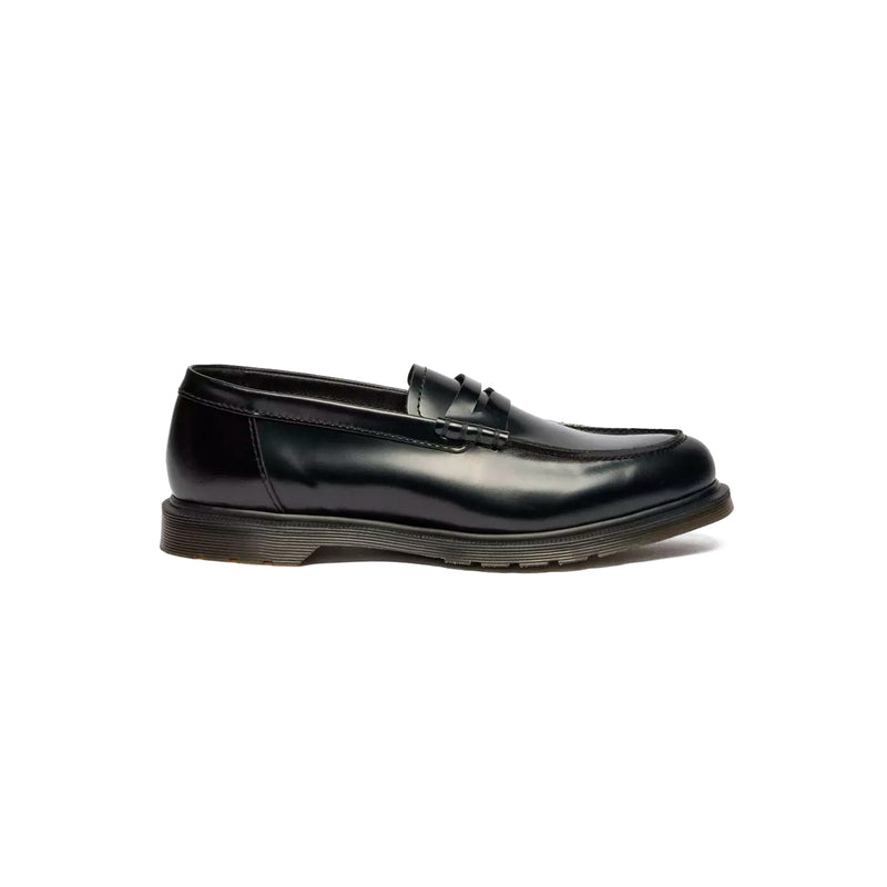 Black loafer on a white background