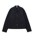 Black shirt jacket on a white background