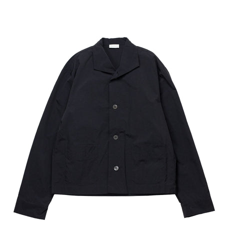 Black shirt jacket on a white background