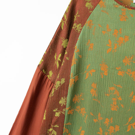 Dries Van Noten LONSLEEVE PRINTED DRESS, Light Green