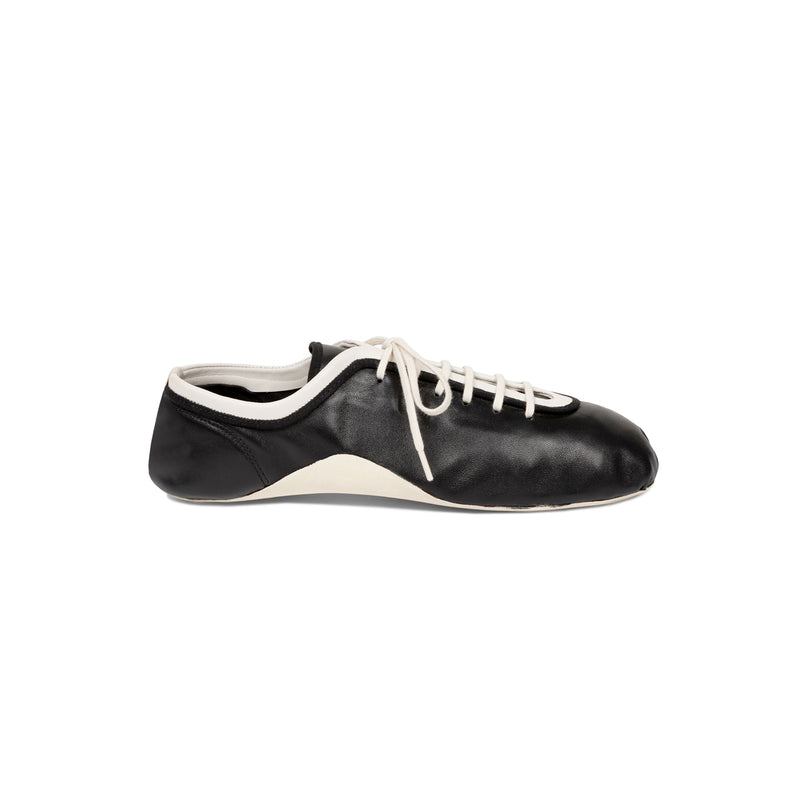 Dries Van Noten WS261-1002 LEATHER BALLERINA SNEAKER, Black