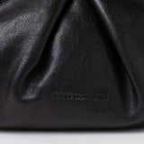 Dries Van Noten BW261-CRISP709-116 SMALL PLEATED LEATHER BAG, Black