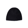Black beanie hat on a white background