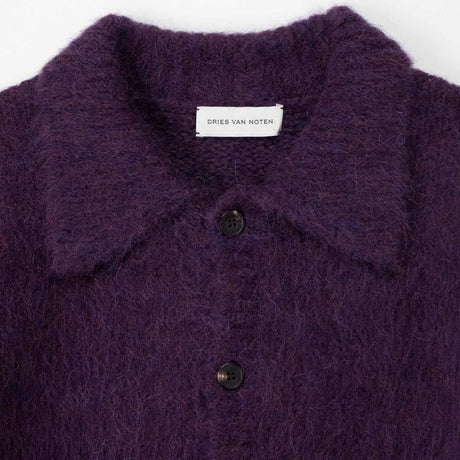 Dries Van Noten WOOL BLEND CARDIGAN, Purple