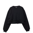 Black sweatshirt on a white background. 
