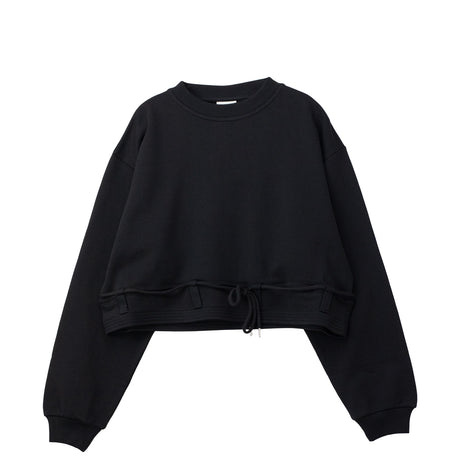 Black sweatshirt on a white background. 