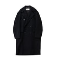 Black wool coat on a white background