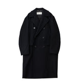 Black wool coat on a white background