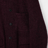Dries Van Noten BOUCLÉ WOOL JACKET, Burgundy