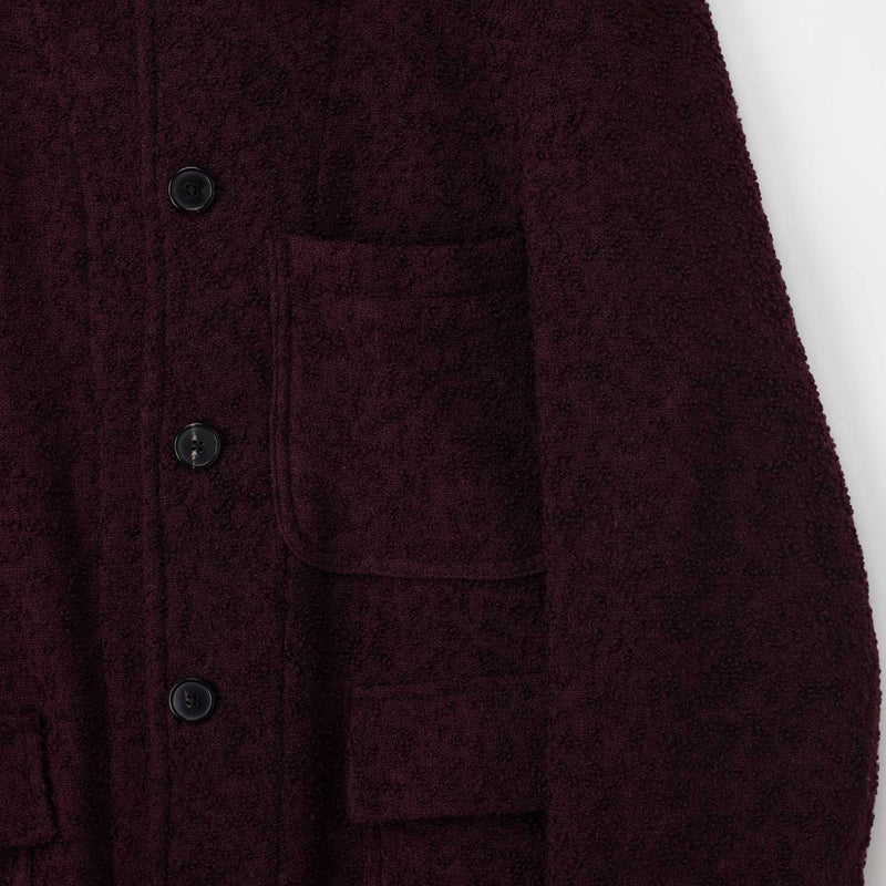 Dries Van Noten BOUCLÉ WOOL JACKET, Burgundy