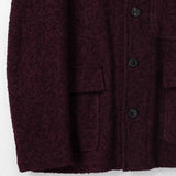 Dries Van Noten BOUCLÉ WOOL JACKET, Burgundy