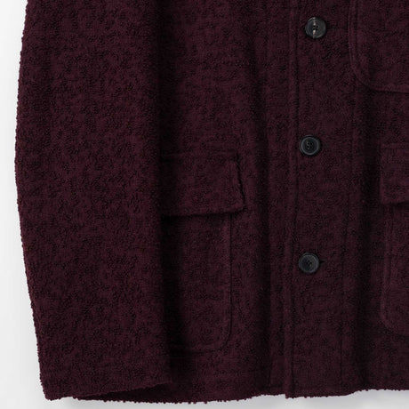 Dries Van Noten BOUCLÉ WOOL JACKET, Burgundy