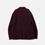 Dries Van Noten BOUCLÉ WOOL JACKET, Burgundy
