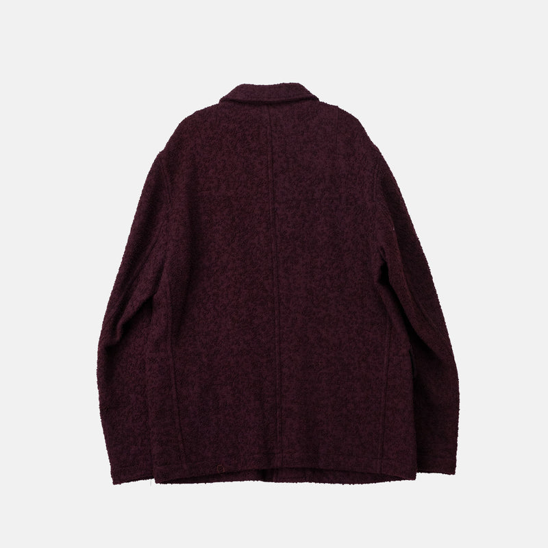 Dries Van Noten BOUCLÉ WOOL JACKET, Burgundy
