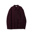 Burgundy jacket on a white background