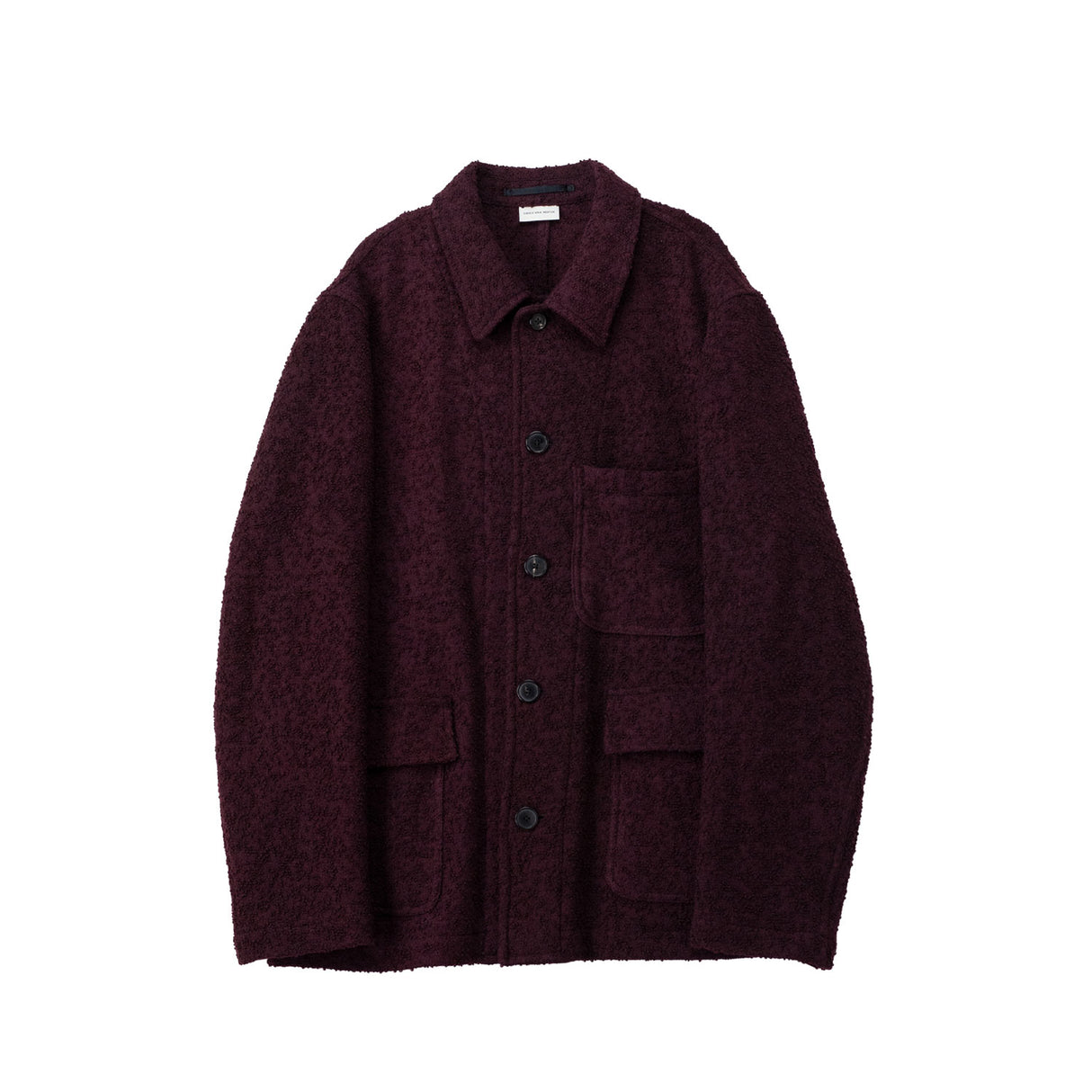 Burgundy jacket on a white background