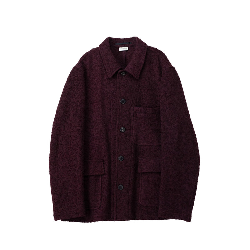 Burgundy jacket on a white background