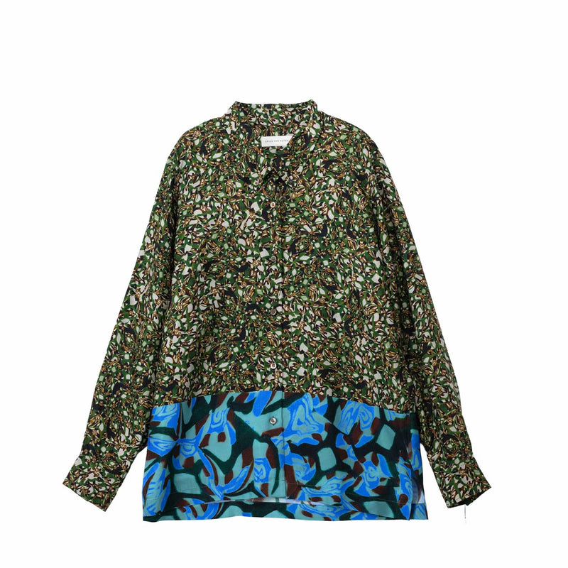 Multi colored shirt on a white background