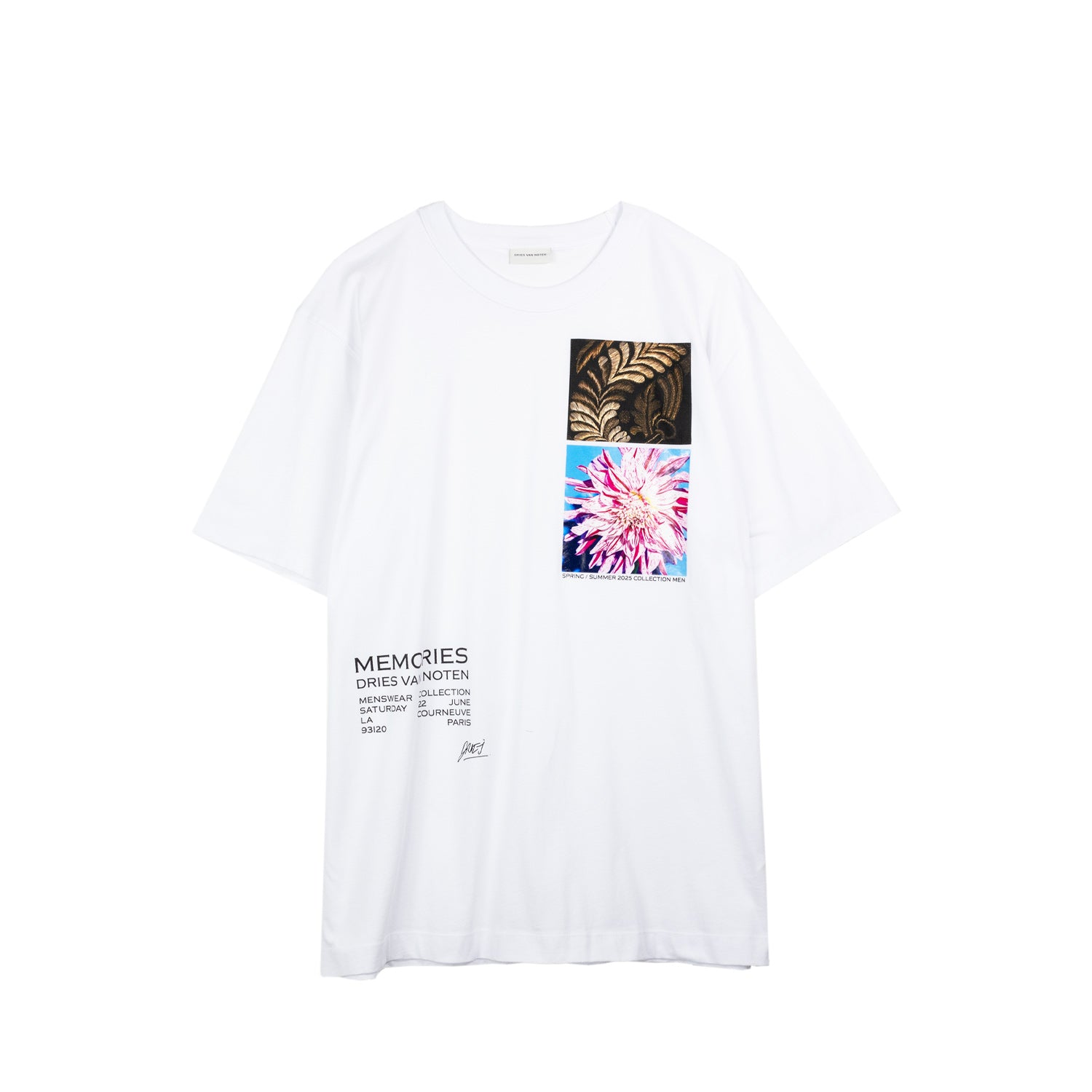 25ss Dries Van Noten HEER PR 1600 Tシャツ L Dries Van Noten HEER PR 1600 T-SHIRT, White – Beamhill