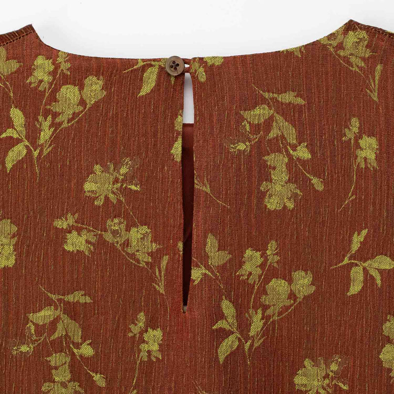 Dries Van Noten GATHERED SHIRT, Rust