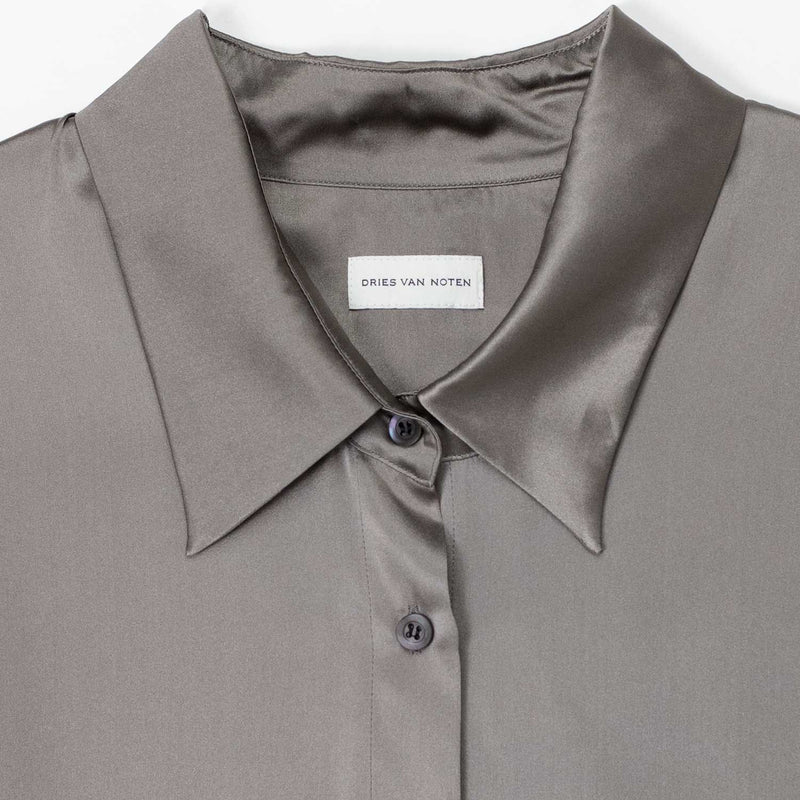 Dries Van Noten CLEA 3024 SILK SHIRT, Taupe