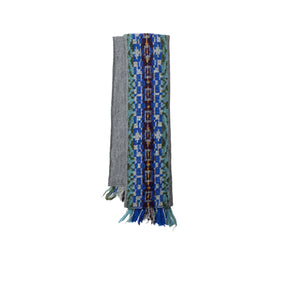 Blue scarf on a white background