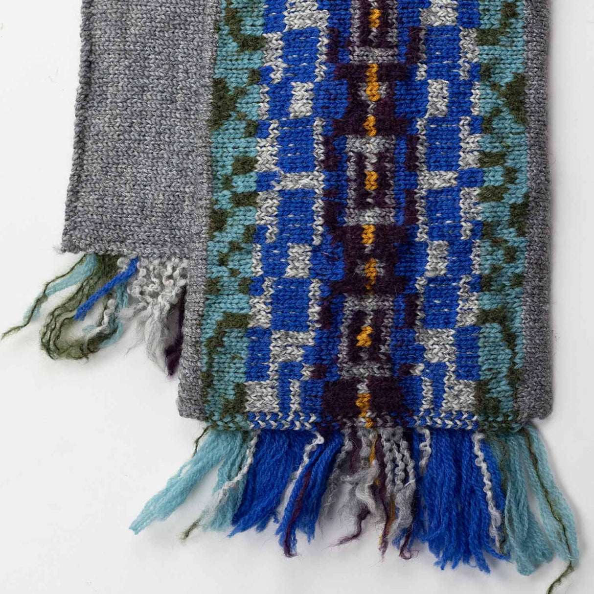 Dries Van Noten JACQUARD WOOL SCARF, King Blue