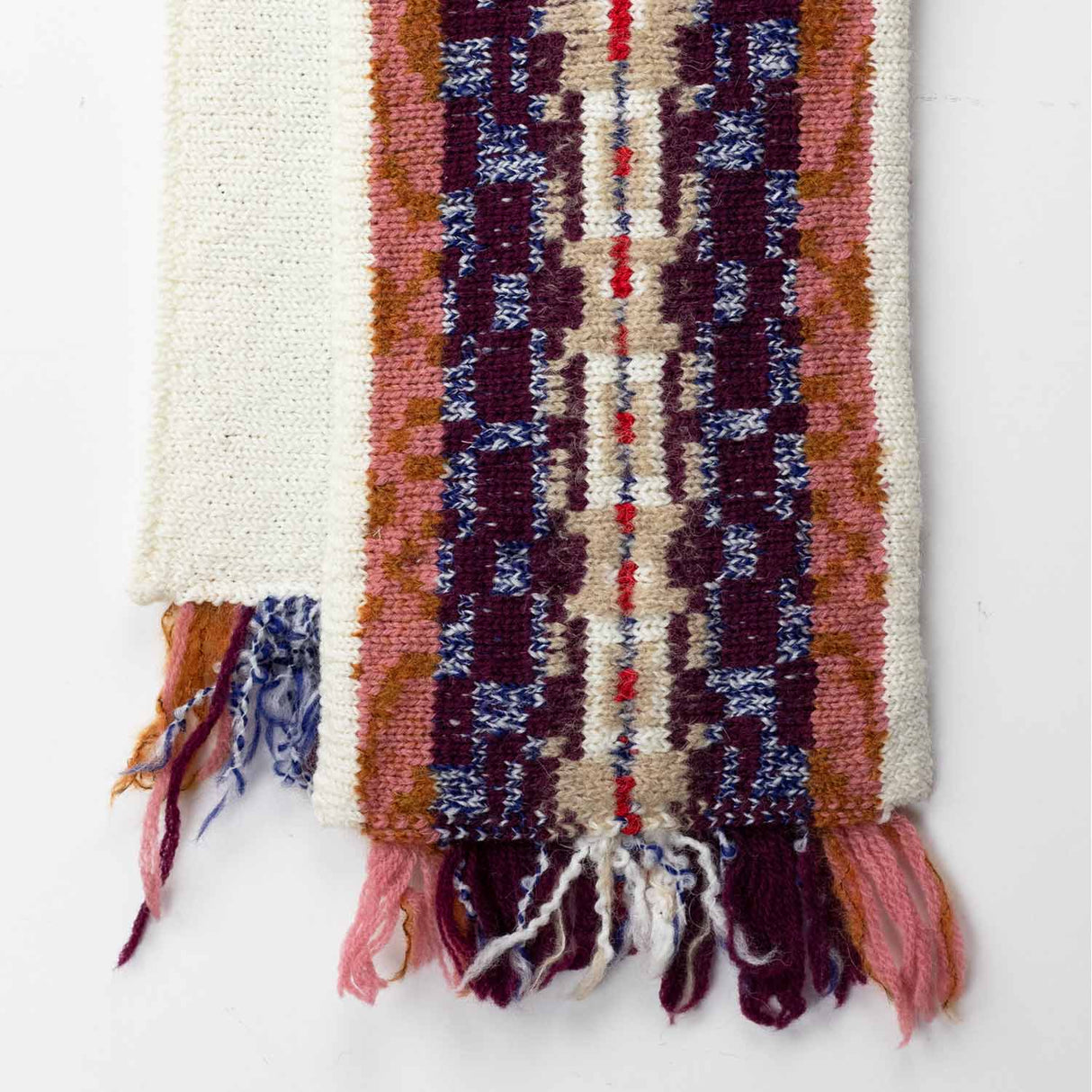 Dries Van Noten JACQUARD WOOL SCARF, Bordeaux
