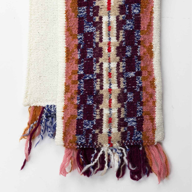 Dries Van Noten JACQUARD WOOL SCARF, Bordeaux