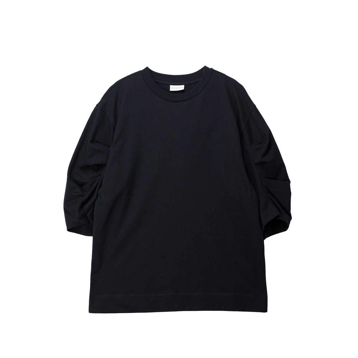 Black long-sleeve shirt on a white background