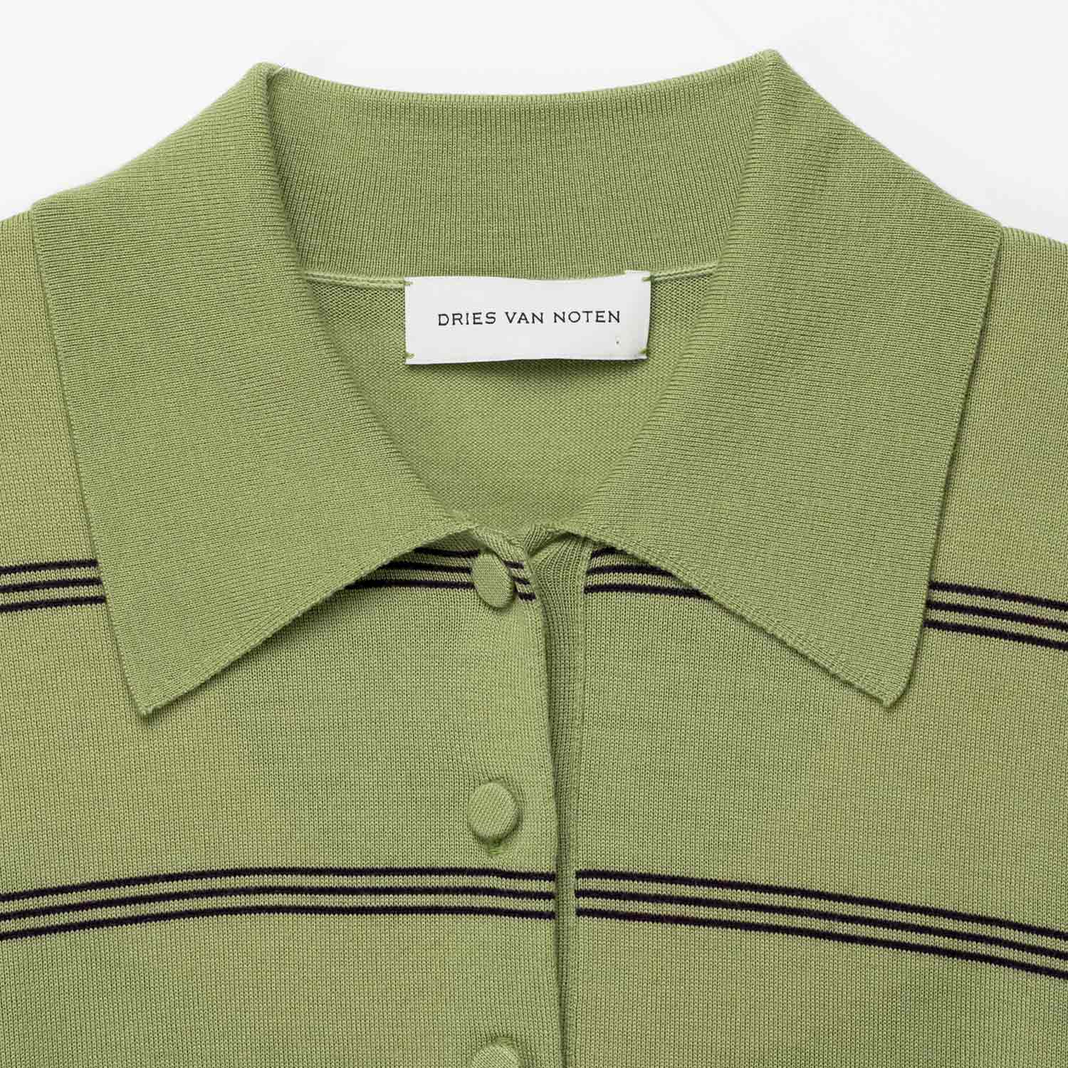 Dries Van Noten TUNO STRIPE SWEATER, Olive – Beamhill