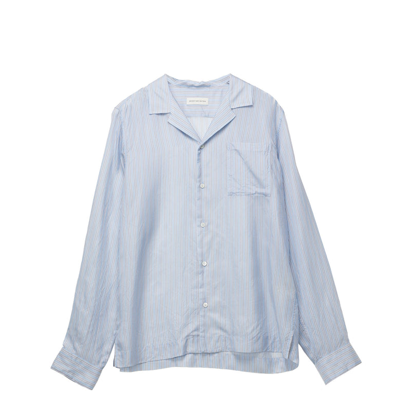 Light blue shirt on a white background.