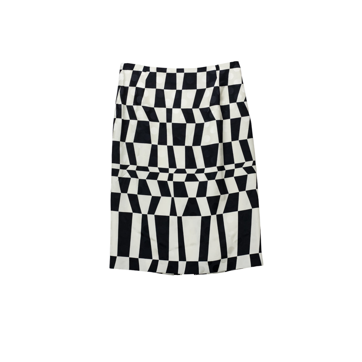 Black and white skirt on a white background.