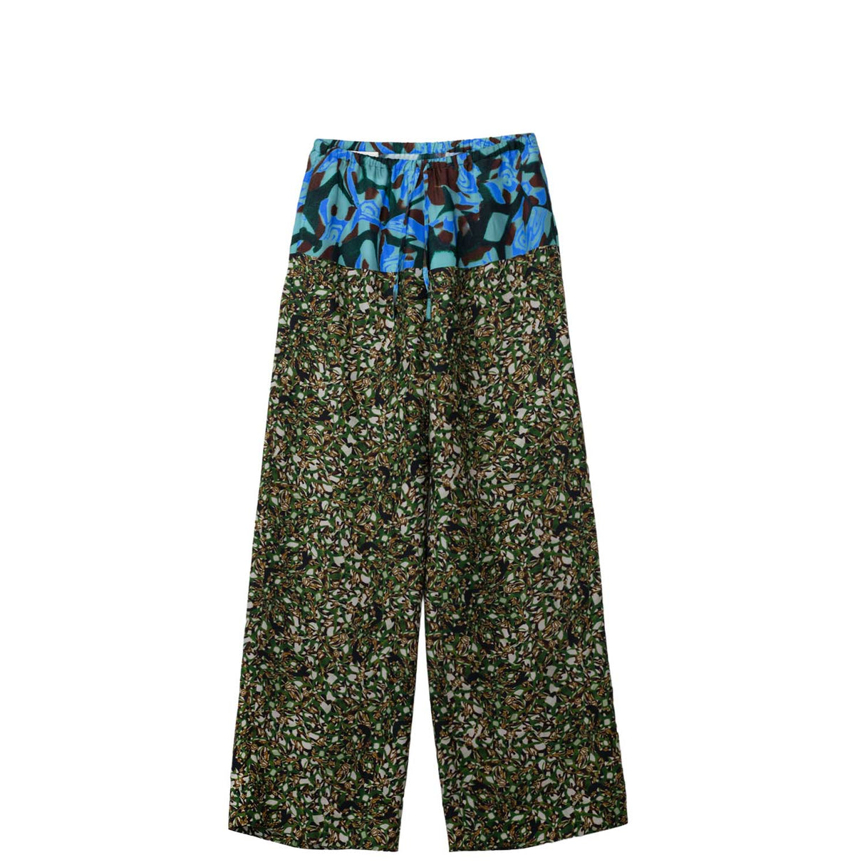 Multi colored pants on a white background