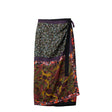 Colorful patterned skirt with a white background