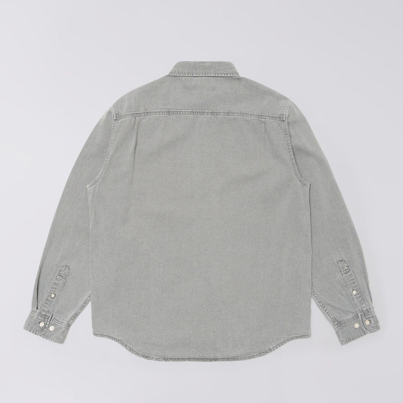 Edwin ARLO SHIRT LS, Black Heavy Bleach Wash