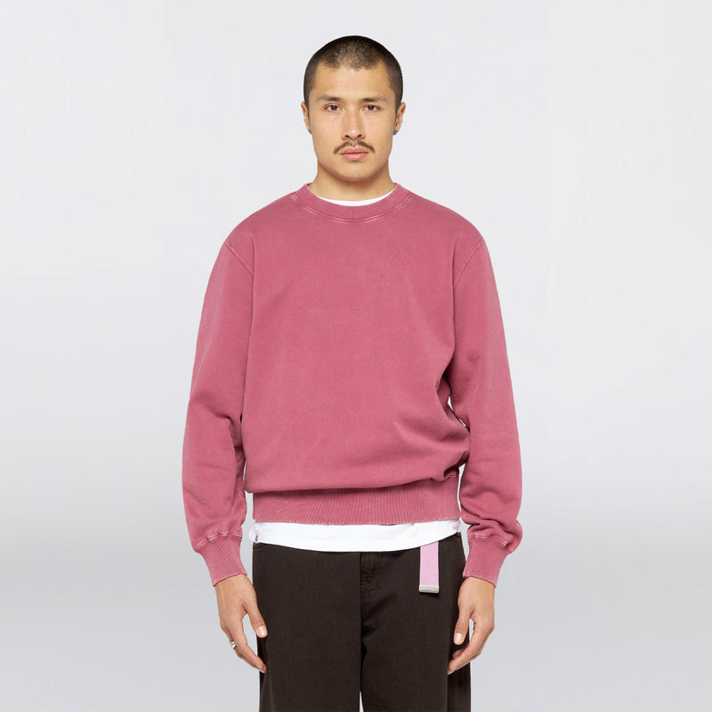 Edwin AXIOM CREW SWEATSHIRT, Red Plum Marble Fade Out
